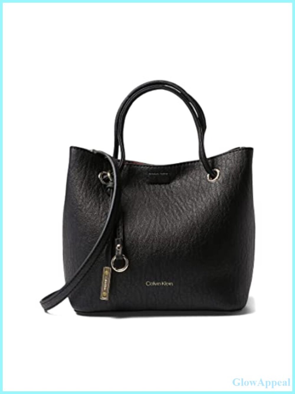 Calvin Klein Gabrianna Faux Leather Mini Tote Crossbody Bag with Removable